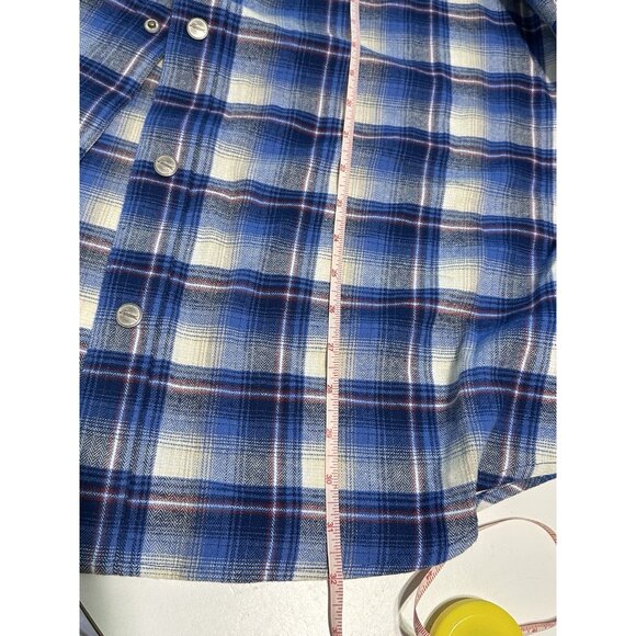 NWT Thorogood Wellington Western Shirt Men’s Large Snap Pockets Blue Plaid - Picture 11 of 11